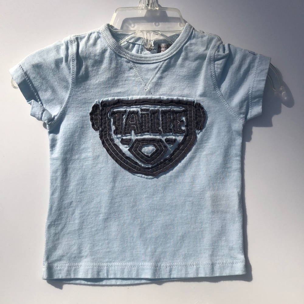 Taille unisex blue cotton shirt